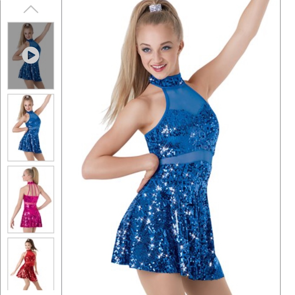 Blue dance costume